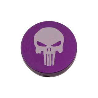 AR-15 Forward Assist Cap – Anodized Finish – Punisher Skull | Laser Engraved Custom Design