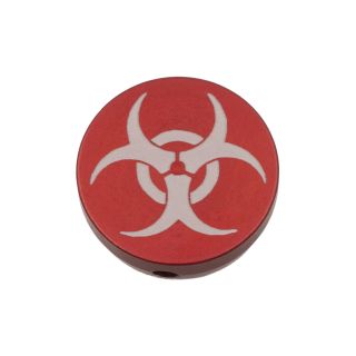 Forward Assist Cap - Biohazard Symbol - Anodized Red