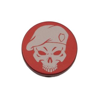 Forward Assist Cap - Black Ops Skull V2 - Anodized Red