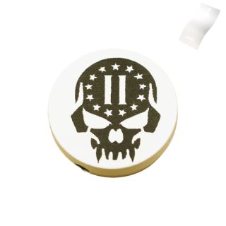 AR-15 Forward Assist Cap – 2nd Amendment Skull | Cerakote Bright White