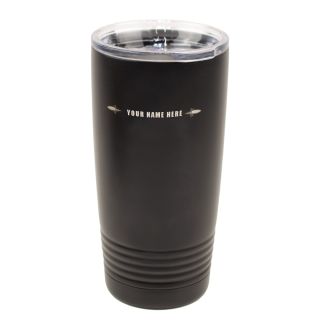 20 oz. Vacuum Insulated Tumbler - Black - Custom Engraved