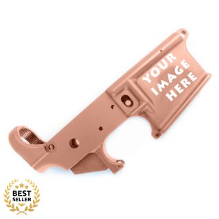 PSA AR-15 Stripped Lower Receiver - Cerakote Finish with Custom Laser Engraving - Rose Gold