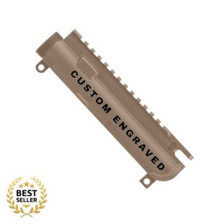 Anderson AR-15 Stripped Upper Receiver - Custom Laser Engraved | Cerakote Magpul FDE