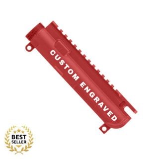 Anderson AR-15 Stripped Upper Receiver - Custom Laser Engraved | Cerakote Firehouse Red
