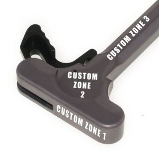 AR-15 Charging Handle - Custom Laser Engraved - Anodized Gray