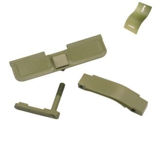 AR-15 Upgrade Kit #2 | Dust Cover, Magazine Catch & Trigger Guard | Noveske Bazooka Green