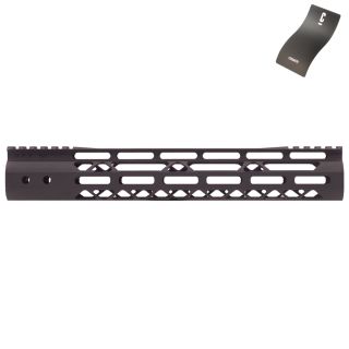 AR-15 12" Mod Lite Skeletonized M-LOK Free Float Handguard - Cerakote Sniper Grey