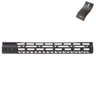 AR-15 15" Mod Lite Skeletonized M-LOK Free Float Handguard - Cerakote Sniper Grey