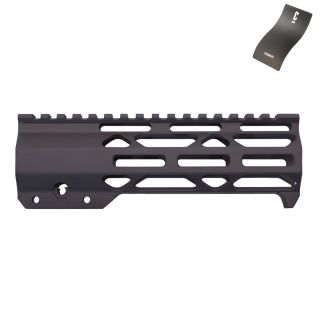 AR-15 7" Clamp Style Skeletonized M-LOK Free Float Handguard - Cerakote Sniper Grey