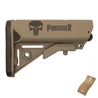 Sopmod style adjustable stock - Punisher - Cerakote Magpul FDE