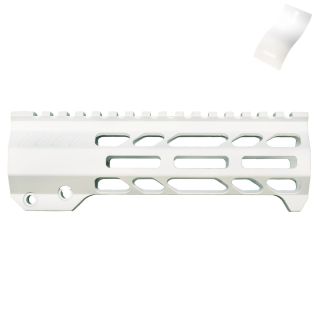 AR-15 7" Clamp Style Skeletonized M-LOK Free Float Handguard - Cerakote Bright White