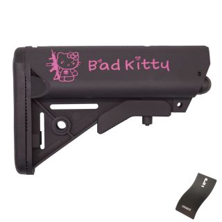 Sopmod style adjustable stock - Bad Kitty - Cerakote Armor Black