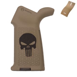 AR-15 Magpul MOE Grip - Punisher Skull - Cerakote Magpul Flat Dark Earth