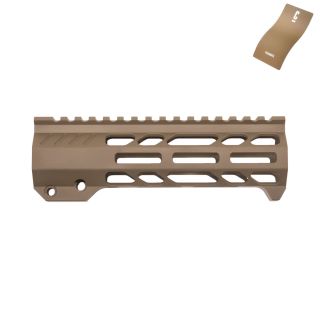 AR-15 7" Clamp Style Skeletonized M-LOK Free Float Handguard - Cerakote Magpul FDE