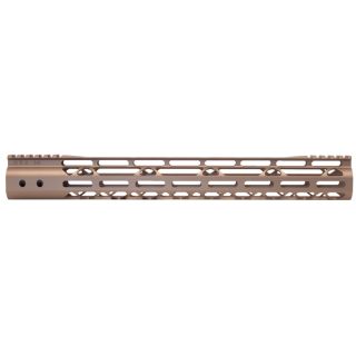 AR-15 12" Mod Lite Skeletonized M-LOK Free Float Handguard - KG Gunkote Rose Gold