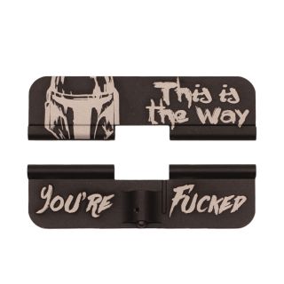 AR-15 Dust Cover - The Mandalorian This Is The Way - Anodized Black