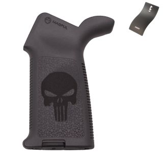 AR-15 Magpul MOE Grip - Punisher Skull - Cerakote Sniper Gray