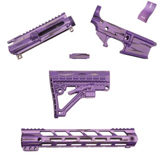 AR-15 Builder Set - Bright Purple tiger stripe Camouflage - (FFL Required)