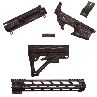 AR-15 Builder Set - Armor Black tiger stripe Camouflage - (FFL Required)