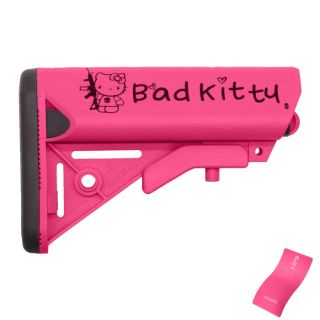 AR-15 SOPMOD Adjustable Stock | Bad Kitty Prison Pink | Cerakote Mil-Spec