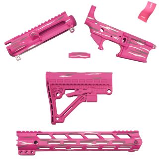 AR-15 Builder Set - Prison Pink tiger stripe Camouflage - (FFL Required)