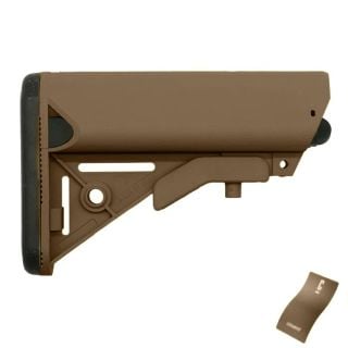 SOPMOD Style Adjustable Stock – Cerakote Burnt Bronze