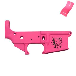 Anderson AR-15 Stripped Lower Receiver - Bad Kitty - (FFL Required) - Cerakote Prison Pink