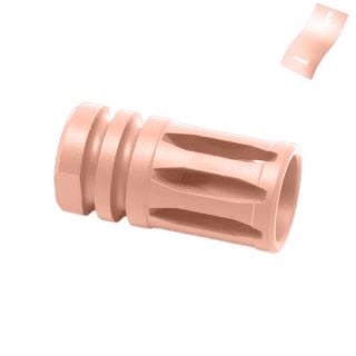 .223/5.56 Bird Cage Style Muzzle Brake — 1/2x28 Thread | AR-15 Compensator | Cerakote Rose Gold