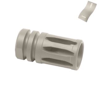 .30 Cal Bird Cage Style Muzzle Brake – Black Steel | AR-10 & AR-15, 5/8×24 - Cerakote Bullshark Gray