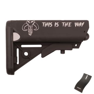 Sopmod style adjustable stock - This Is The Way - Cerakote Armor Black
