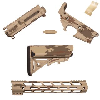 AR-15 Builder Set - Sand tiger stripe Camouflage - (FFL Required)