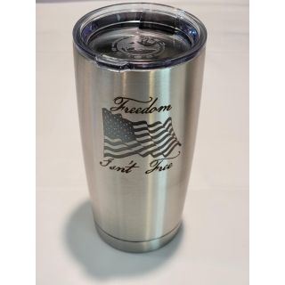 20 oz. Vacuum Insulated Tumbler - *ORPH* American Flag - Freedom Isn't Free