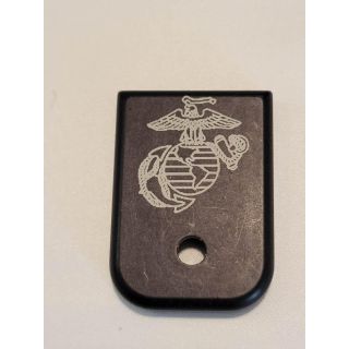 Glock Magazine End Plate - *ORPH*  - Anodize Black Marine Gen 1-4 , Blem