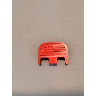 Glock Rear Slide Plate- *ORPH* - Anodize Red American Flag, Gen 1-5