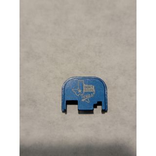 Glock Rear Slide Plate- *ORPH* - Don't Mess With Texas - Anodized Blue, Gen 1-4