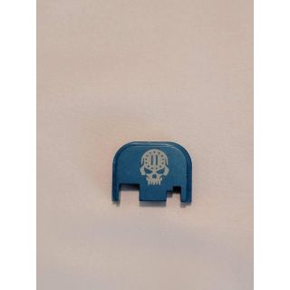 Glock Rear Slide Plate- *ORPH* - Anodize Blue 2nd Amendment Skull Gen 1-4