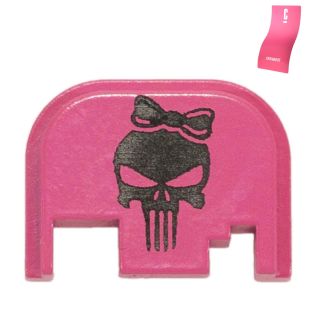 Glock Rear Slide Plate - Punisher Girl - Cerakote Pink