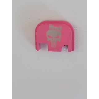 Glock Rear Slide Plate- *ORPH*  - Cerakote Pink Punisher Girl, Gen 1-4