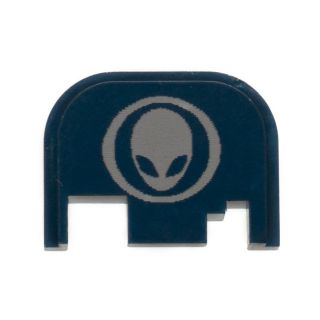 Glock Rear Slide Plate - Alien Head - Anodized Blue