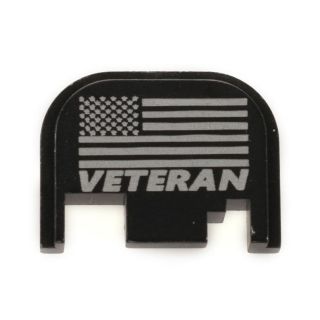 Glock Rear Slide Plate - American Veteran - Anodized Black