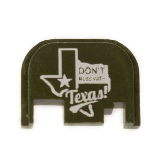 Glock Rear Slide Plate - Don't Mess with Texas! - Olive Drab Green