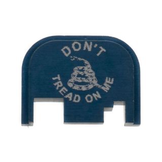 Glock Rear Slide Plate - Don't Tread on Me - Anodized Blue