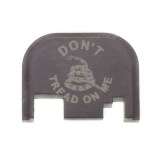 Glock Rear Slide Plate - Don't Tread on Me - Anodized Gray