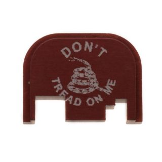 Glock Rear Slide Plate - Don't Tread on Me - Anodized Red