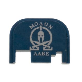 Glock Rear Slide Plate - Molon Labe - Anodized Blue