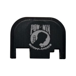 Glock Rear Slide Plate - POW MIA - Anodized Black