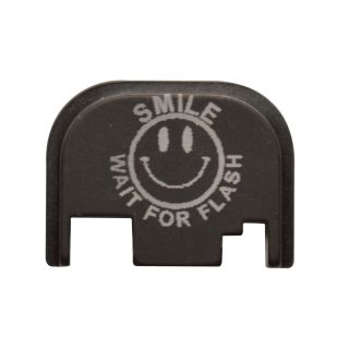 Glock Rear Slide Plate - Smile! - Anodized Black