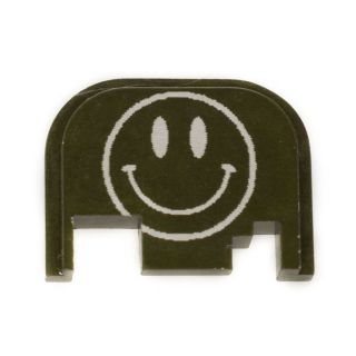Glock Rear Slide Plate - Smiley Face - Olive Drab Green