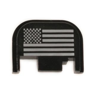 Glock Rear Slide Plate - USA Flag - Anodized Black