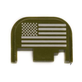 Glock Rear Slide Plate - USA Flag - Olive Drab Green